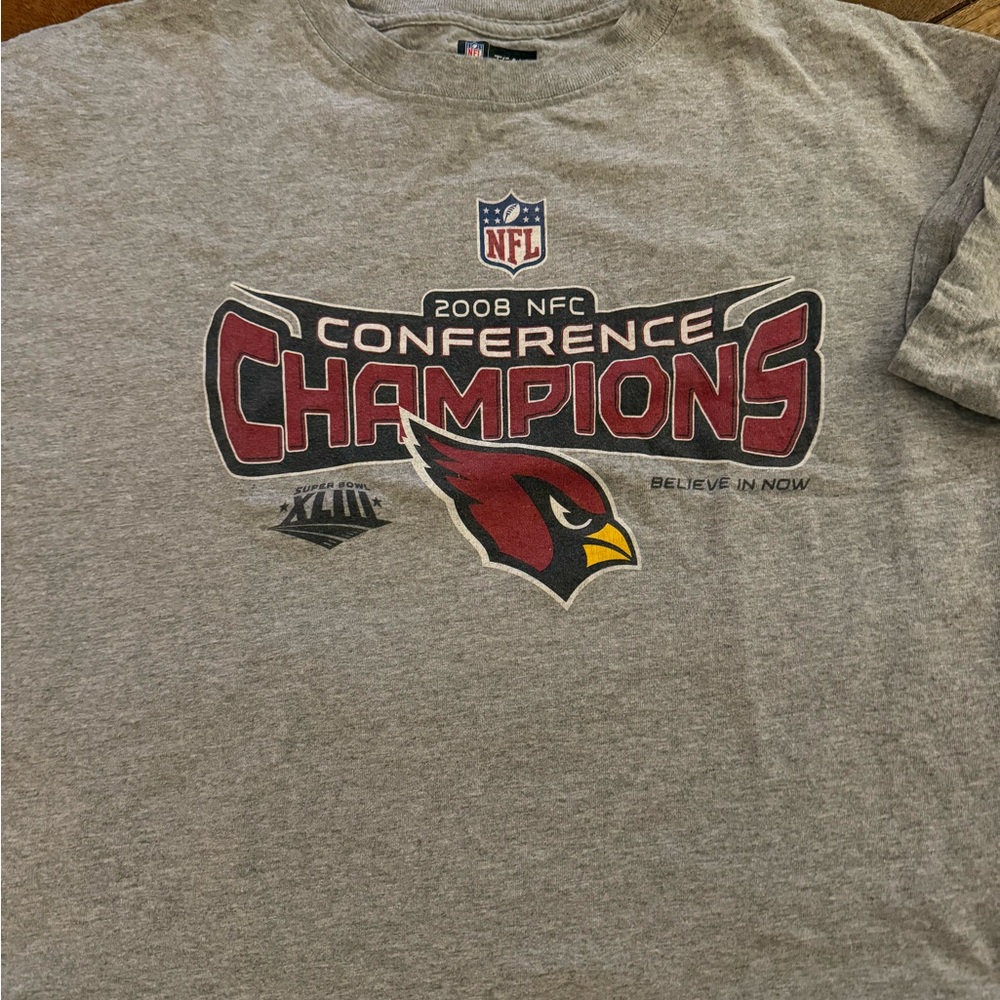 NFL Team Apparel Gray Cardinals t shirt